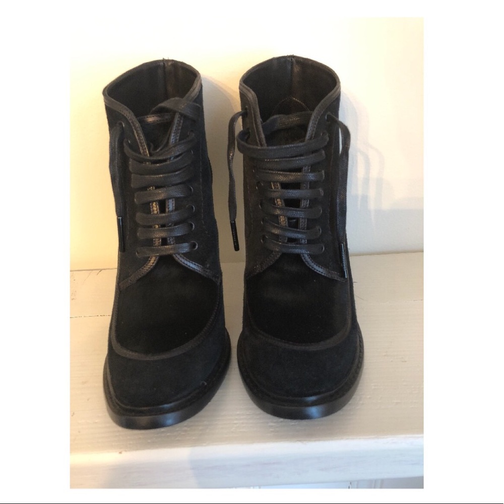 Suede Stiletto Lace Up Bootie